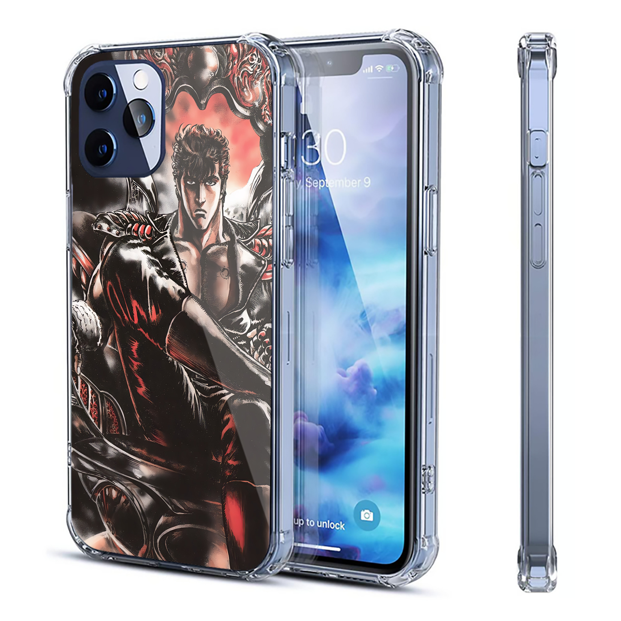 （画像用） 北斗の拳 Fist of the North Star 【iPhone 12シリーズ対応】透明スマホケース（クリアソフトケース）